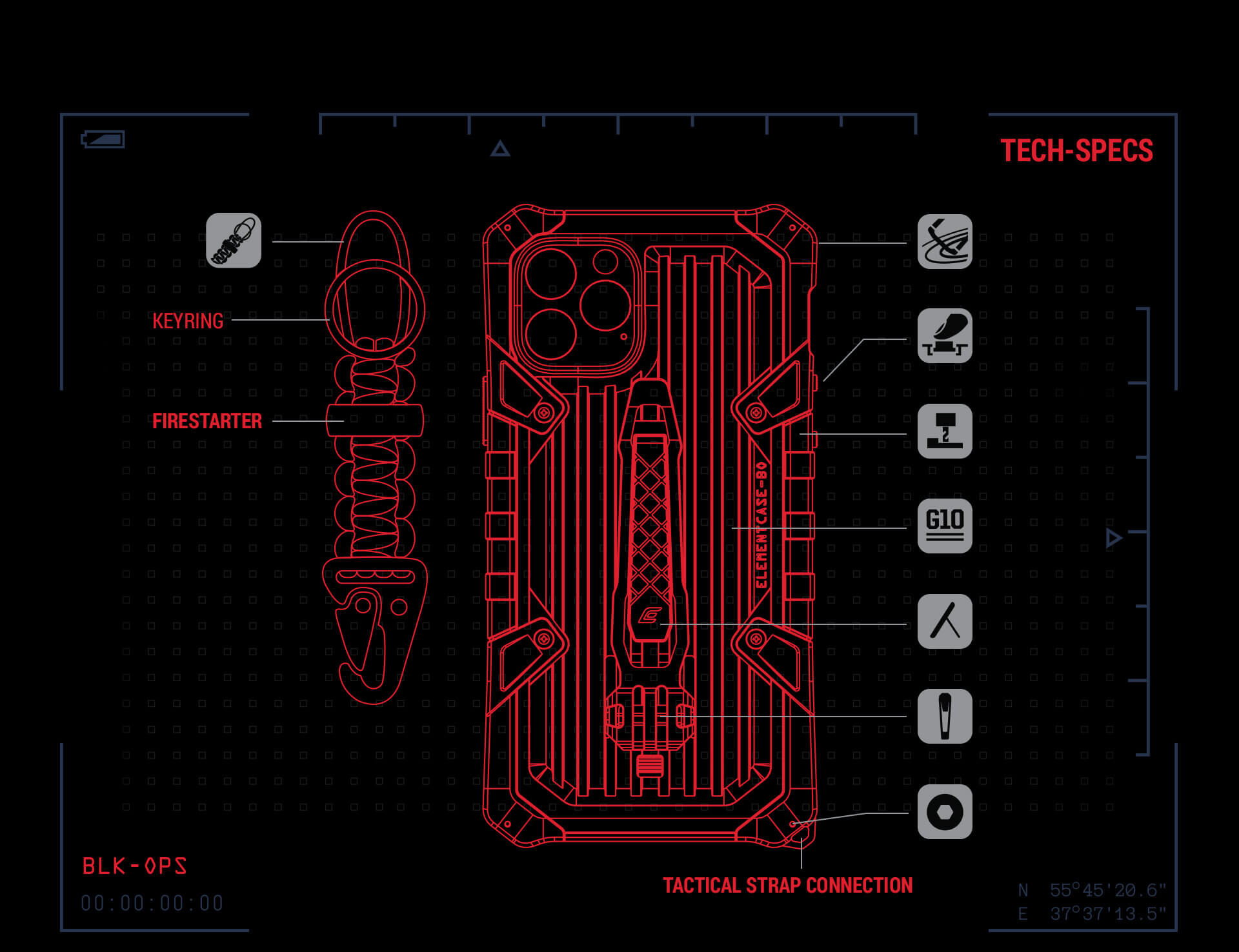 Tech Specs, Keyring, Firestarter, Tactical Strap, Connection Black OPS Elite Banner 5