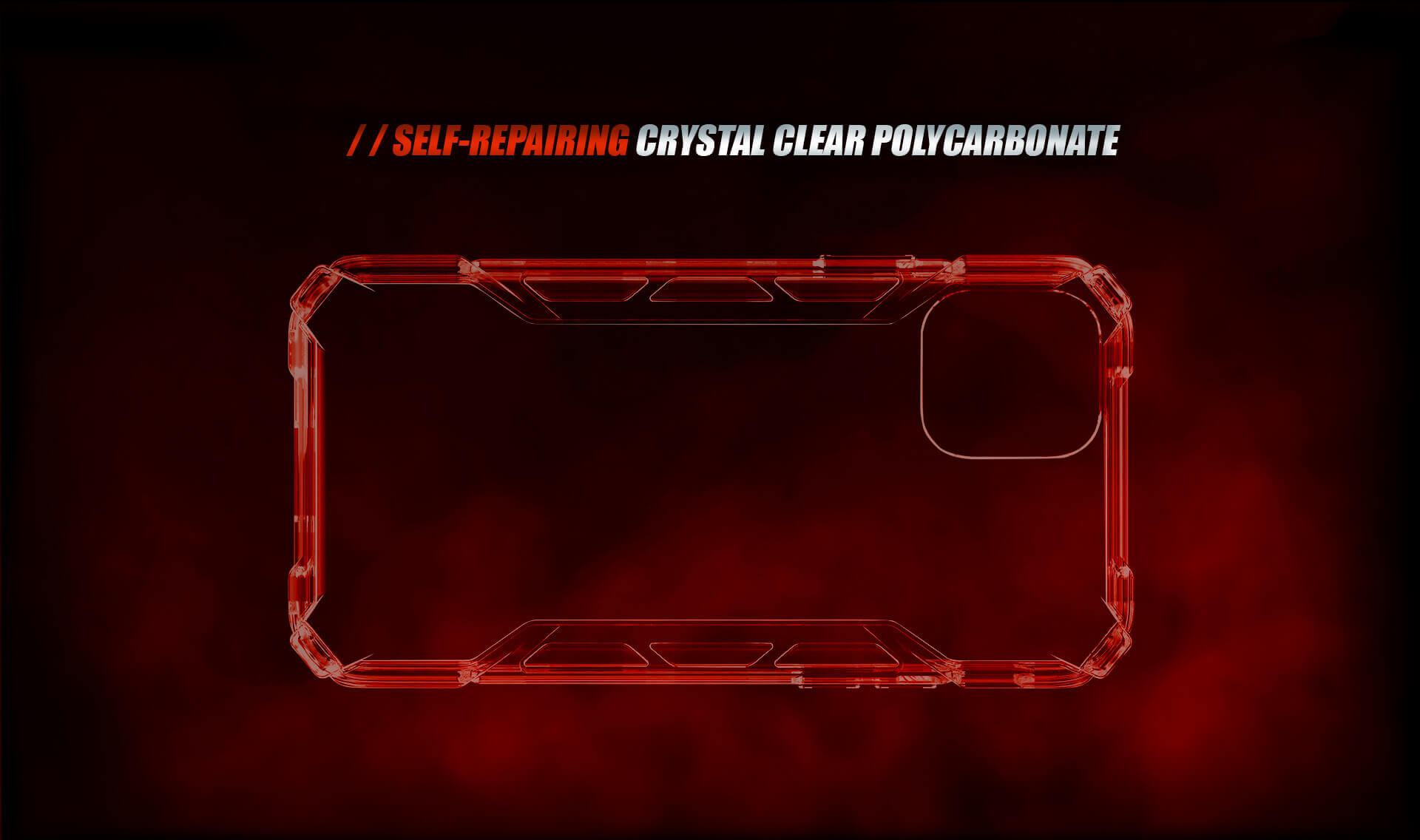 SELF-REPAIRING CRYSTAL CLEAR POLYCARBONATE Rally iPhone Banner 2