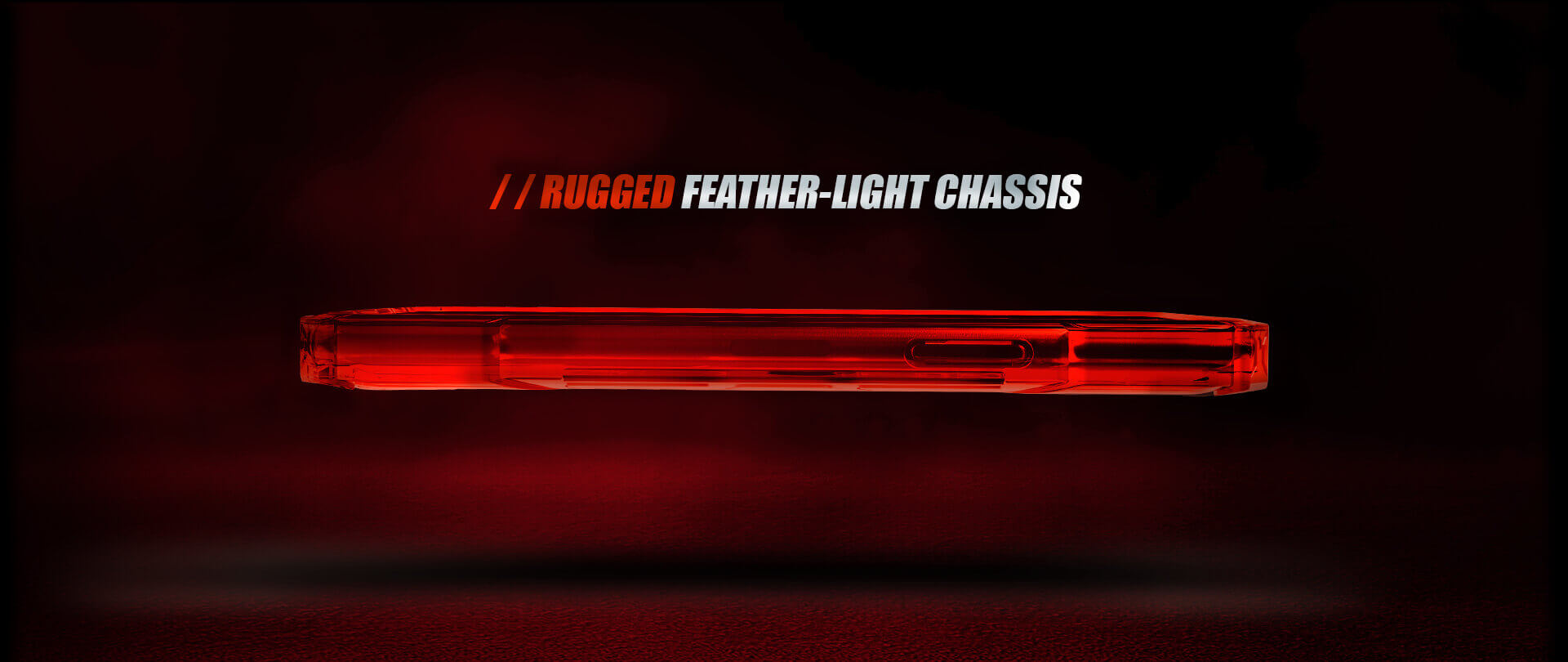 RUGGED FEATHER-LIGHT CHASSIS Rally iPhone Banner 3