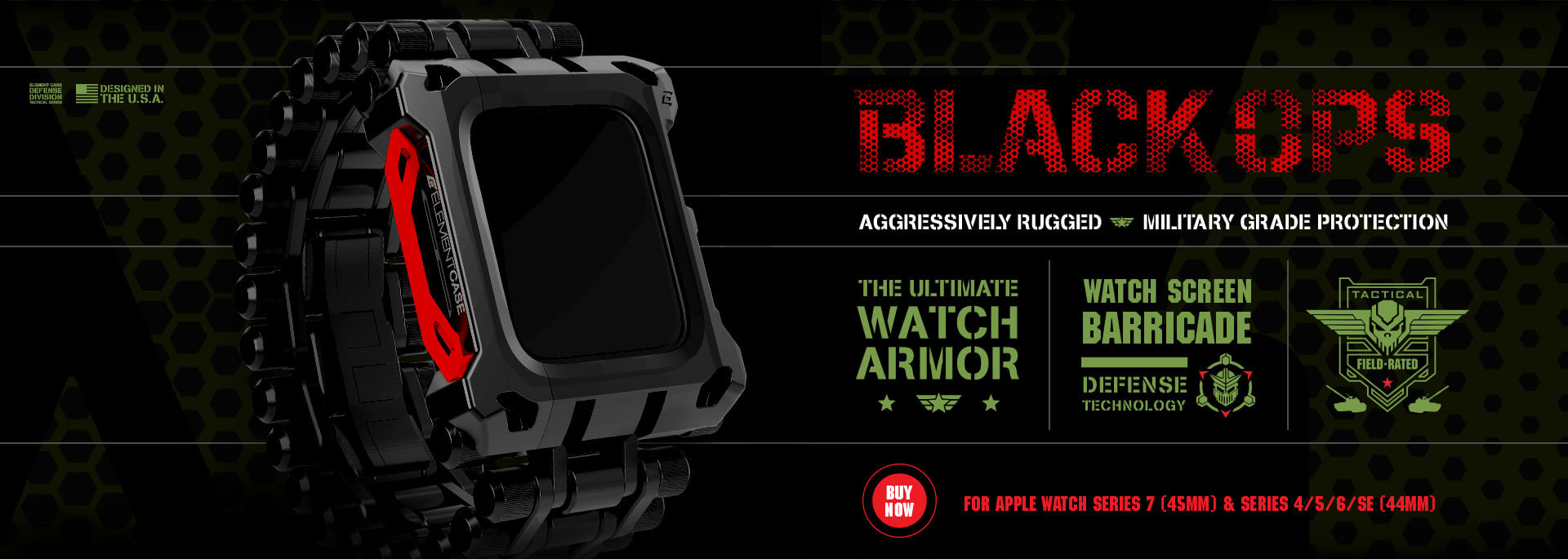 Black Ops Apple Watch Band (Series 7 & Series 4/5/6/SE) Homepage Banner CTA